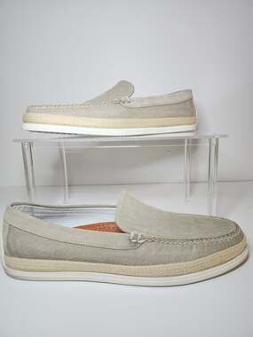 Martin Dingman Mens Espadrille Canvas Slip On Loafer Beige Size 11.5M